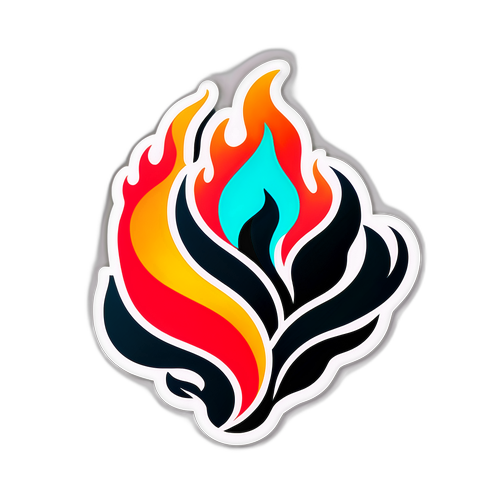 希望与重生的火焰图案贴纸