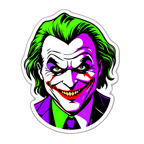 Αυτοκόλλητο με τον Τζόκερ σε Διασκεδαστική Κατάσταση