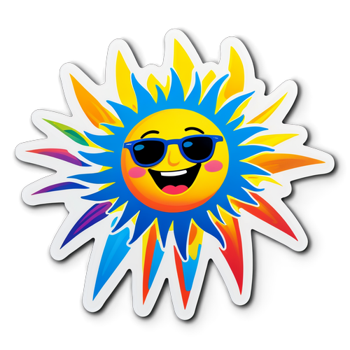 Unleash Your Day: A Vibrant 'Rise and Shine!' Sticker to Ignite Your Motivation!