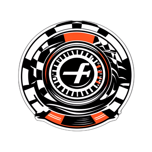 Samolepka F1 s prvky závodění