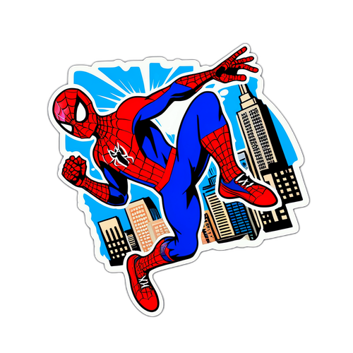 Adesivo di Spider-Man in azione