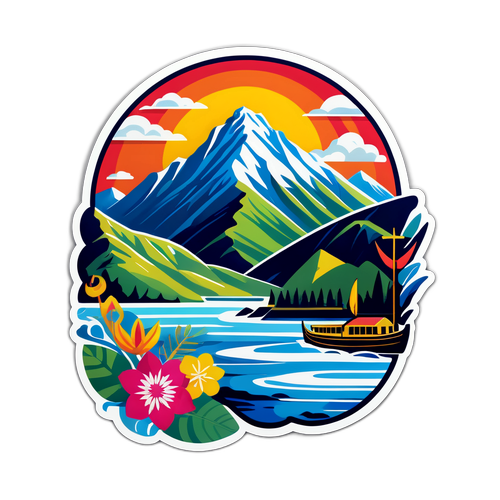 Beeindruckender Aufkleber für Neuseeland