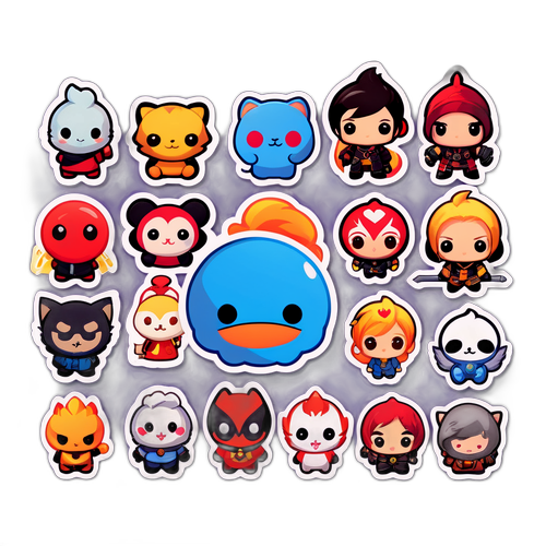 สติ๊กเกอร์เกมจาก Garena featuring ตัวละครน่ารักจากเกมต่างๆ