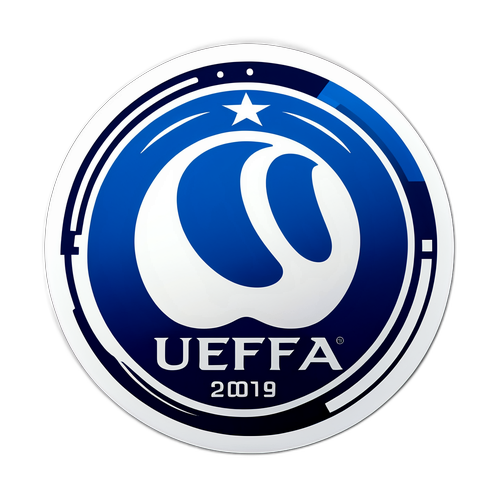 Nowoczesna naklejka z logo UEFA rankingów dla fanów piłki nożnej
