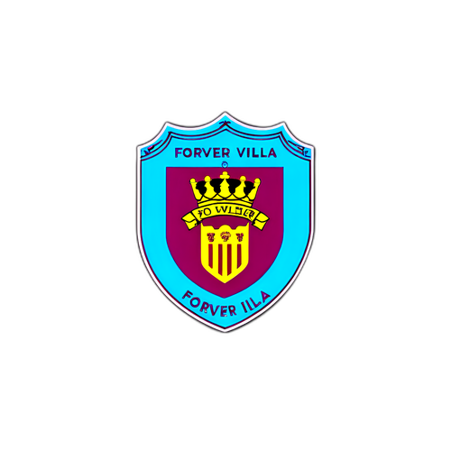 Hình ảnh Aston Villa với màu sắc đội bóng và khẩu hiệu 'Forever Villa'
