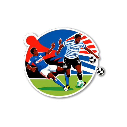 Escena de acción de un partido entre Flamengo y Bahia