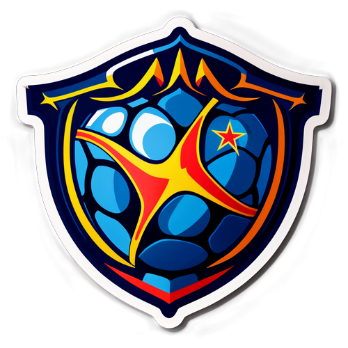 Sticker de Football Stylisé pour les Playoffs de la Ligue des Champions