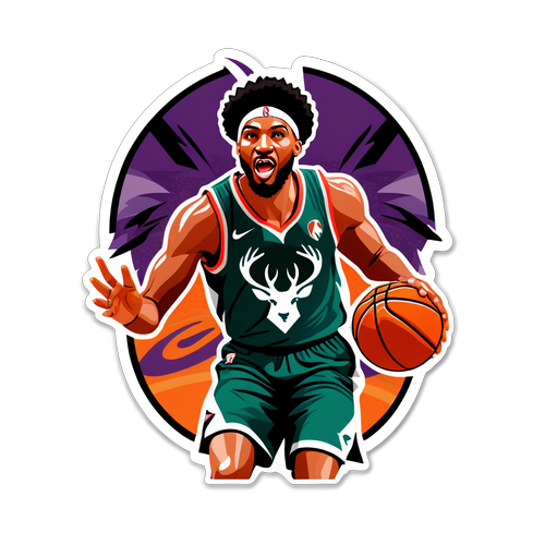 Stylish Raptors vs Bucks Sticker