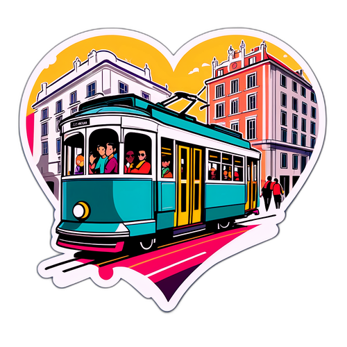 Kleurrijke Tram in het Hart van Lissabon