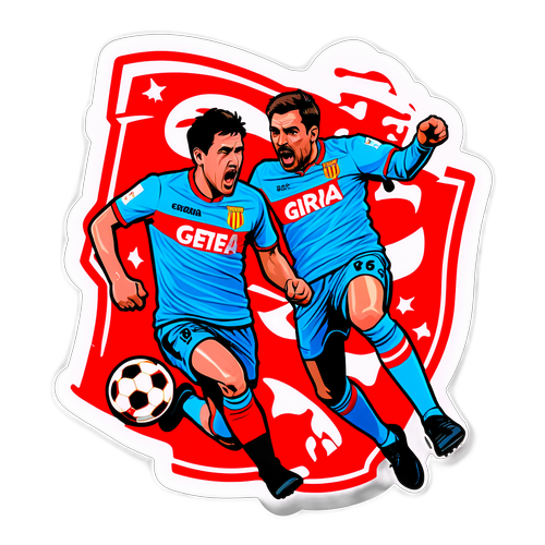 สติ๊กเกอร์การต่อสู้บนสนามระหว่างGironaและGetafe