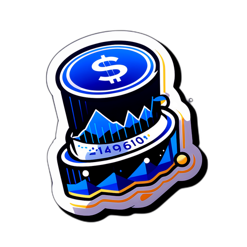 Sticker de Tasa de Cambio del Dólar Azul