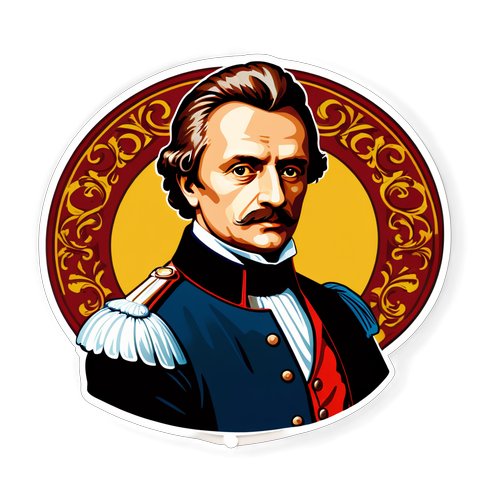 Sticker z Aleksandrem Kwaśniewskim w klasycznym stylu