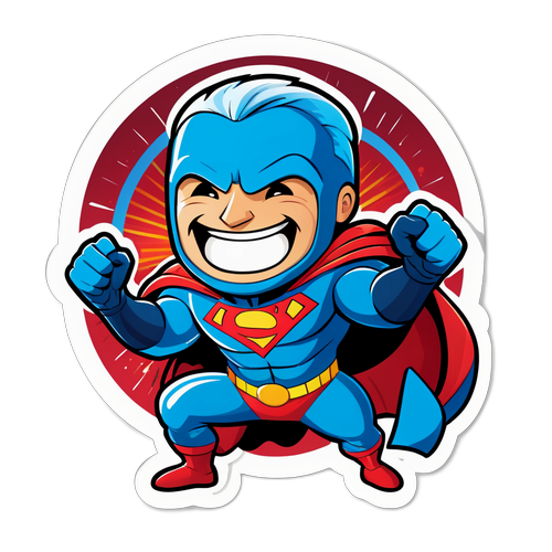 Иллюстрация Уроша Меича в образе супергероя