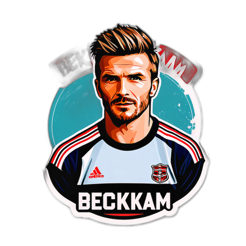 Autocollant vintage de David Beckham