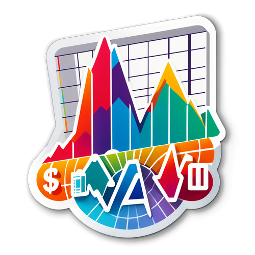 Autocollant créatif représentant l'indice CAC40