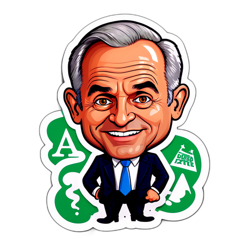 Autocollant caricatural de Xavier Bertrand