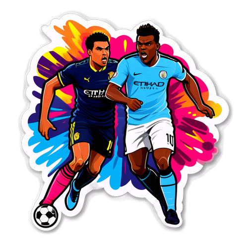 Stiker Pertandingan Sepak Bola yang Mendebarkan