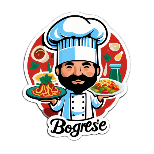 Cappello da Chef con Piatti Italiani