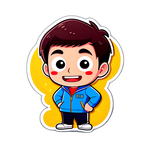 이희철의 유머를 담은 만화 스타일 캐릭터 스티커