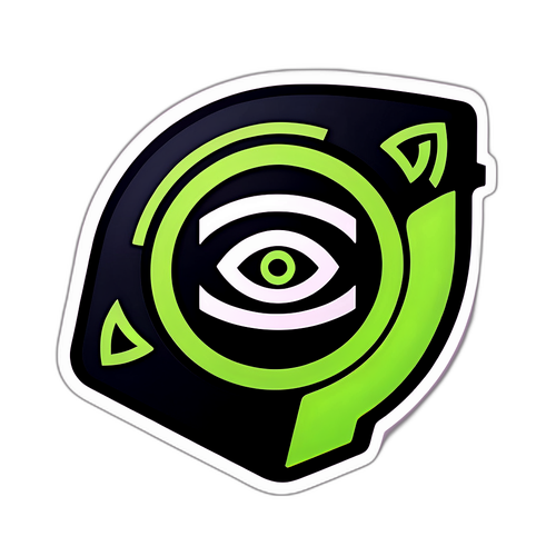 Nvidia logo stylizovaný ve futuristickém designu