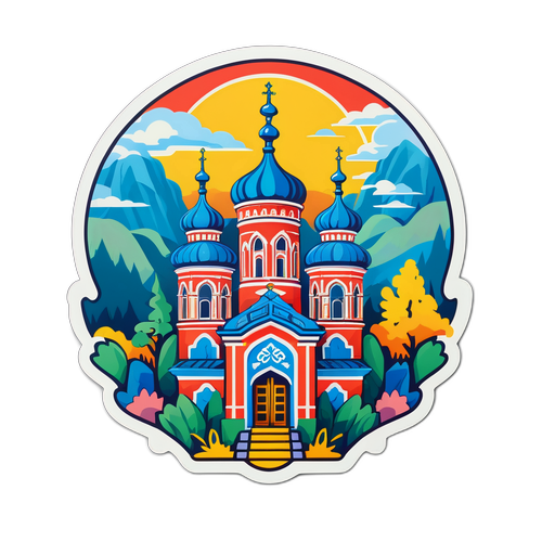 Стікери, що зображують історичну архітектуру Чугуєва