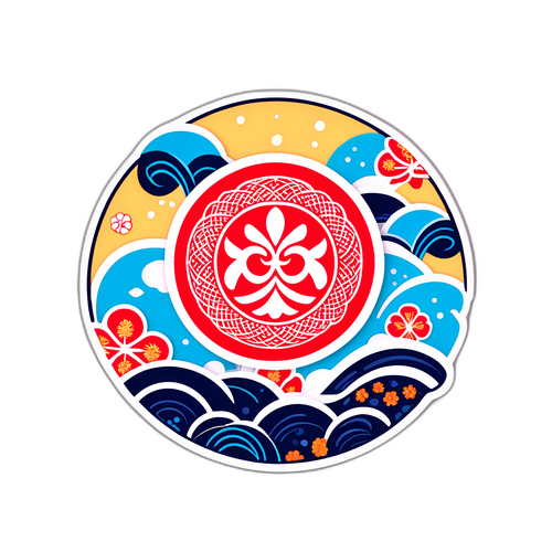 日本の伝統模様の「し」のアートデザイン