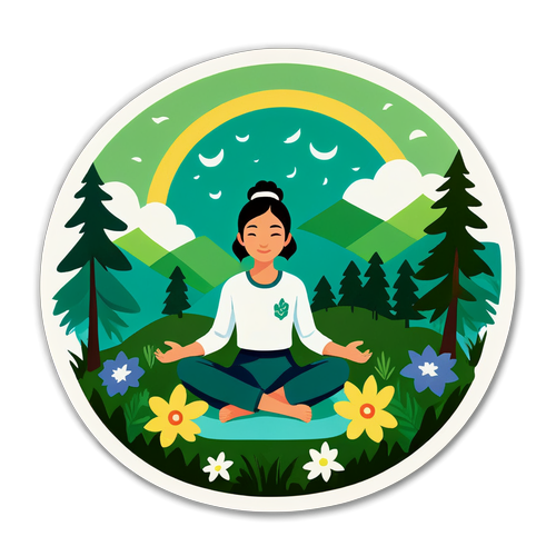 Calming Nature Wellness Sticker