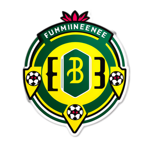 Kompozice log Fluminense a BVB ve fotbalovém designu