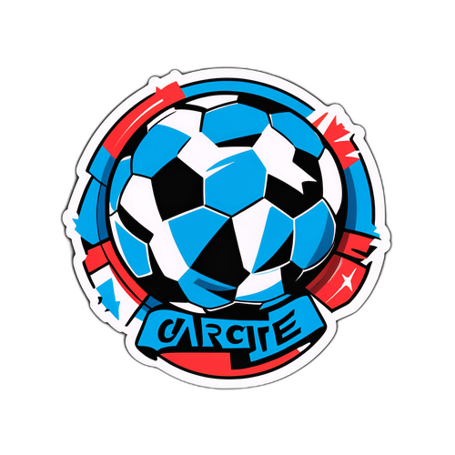 Nhãn dán phong cách graffiti với biểu tượng bóng đá Nice - Marseille