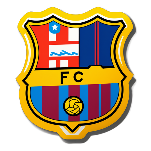 Illustration d'un autocollant du FC Barcelone