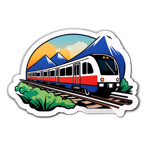 西京線の現代的なステッカー