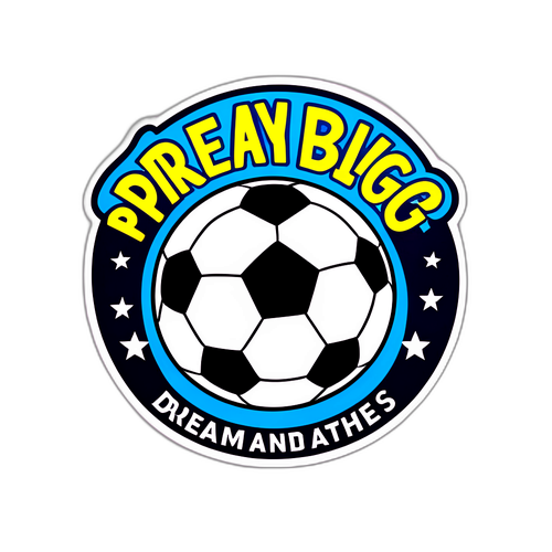 מדבקת מוטיבציה עם כדורגל