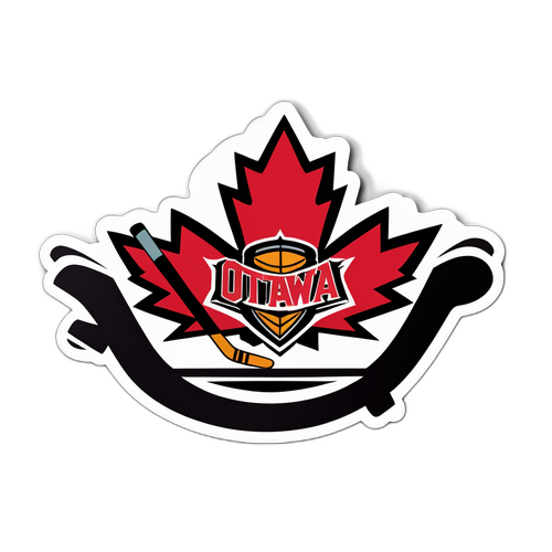 Наклейка хоккейной команды Оттавы