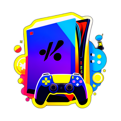Illustrazione stilizzata della console PlayStation 5