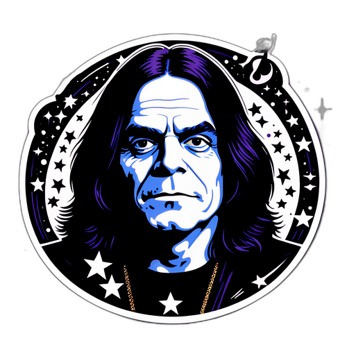 Psychedelische sticker van Ozzy Osbourne