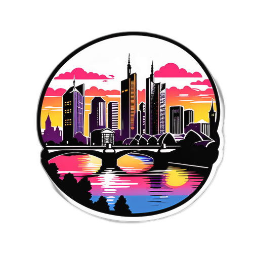 Frankfurt'ın Ünlü Nehir Manzarası