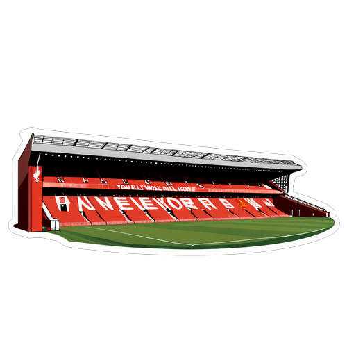 Stiker Kartun Stadion Anfield Liverpool