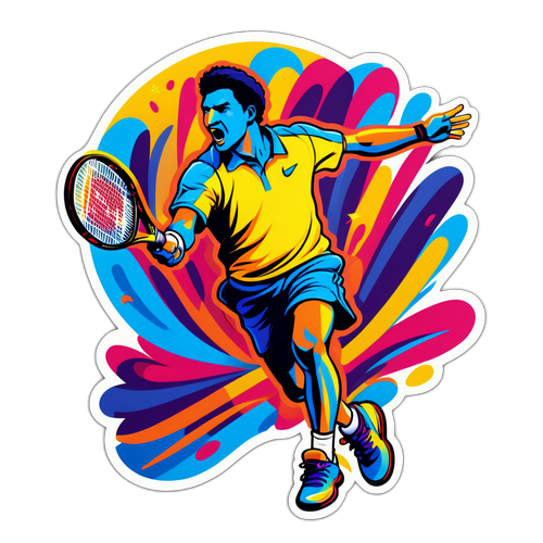 Stiker Carlos Alcaraz dalam Aksi
