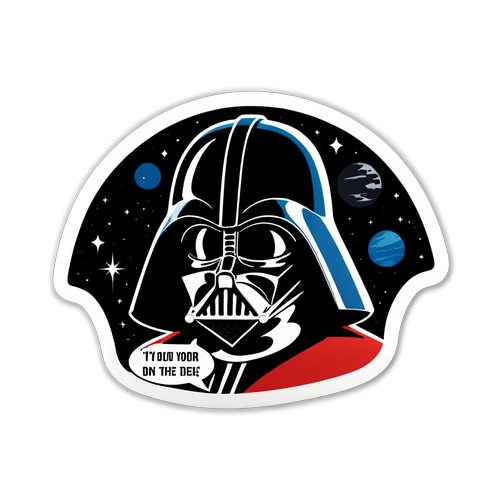 Unforgettable Darth Vader: James Earl Jones' Iconic Quotes Come to Life in Stunning Sticker Design!