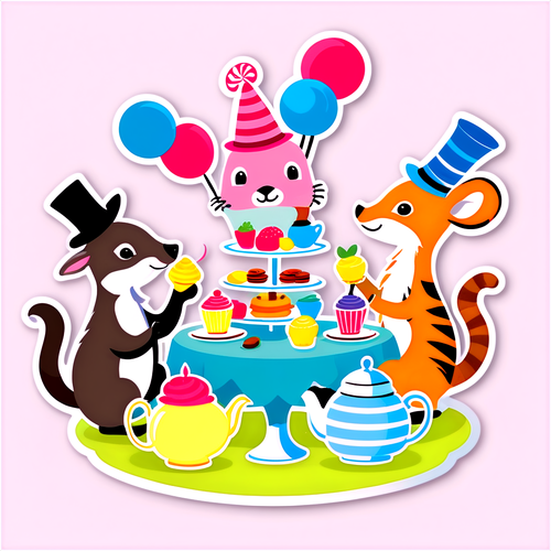 Whimsical Tea Party: Discover the Enchanting World of Animals in Fancy Hats!