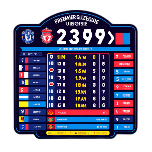 Sticker Pencapaian Pertandingan Premier League