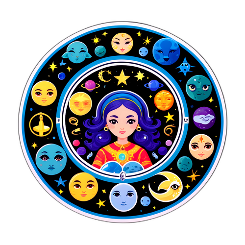 A Mystical Astrology Sticker Featuring Mystic Meg