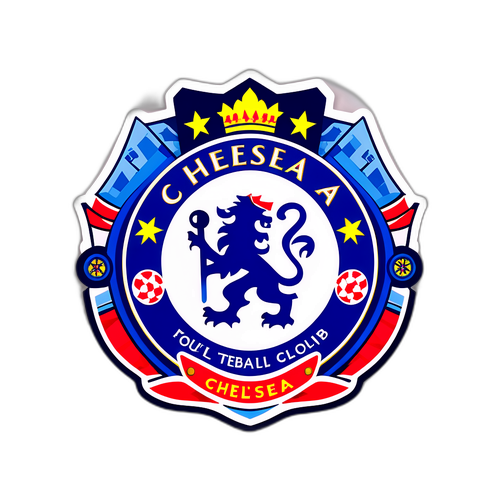 Stiker Crest Chelsea FC dengan Landasan London