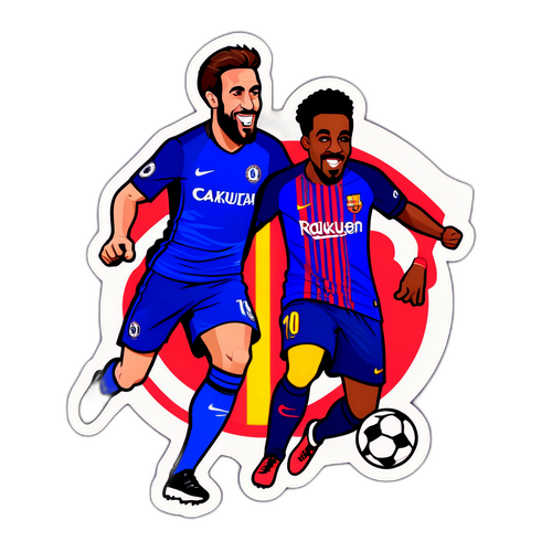 Hrací nálepka Chelsea vs Barcelona
