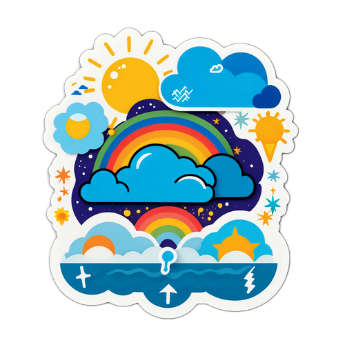 Stiker Ramalan Cuaca Berwarna