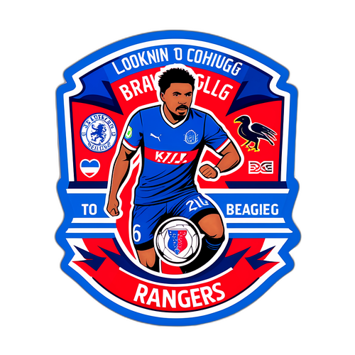 Thiết kế nhãn dán cho trận đấu giữa Rangers và Club Brugge