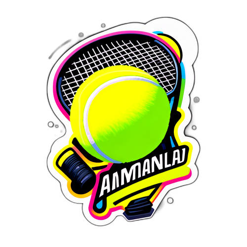Motiverende Tennis Klistermærke