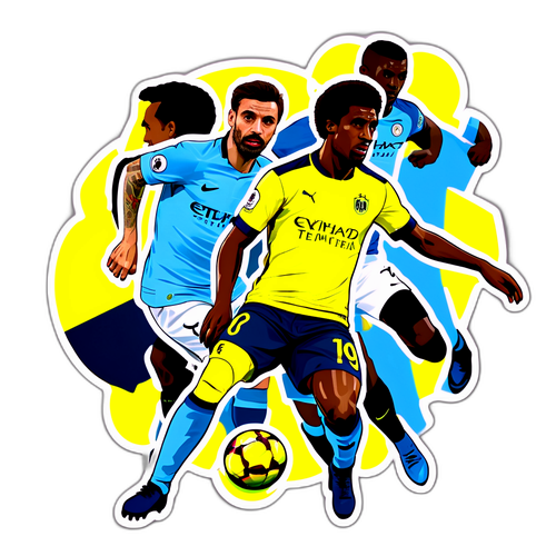 維拉雷亞爾與曼城的比賽主題貼紙