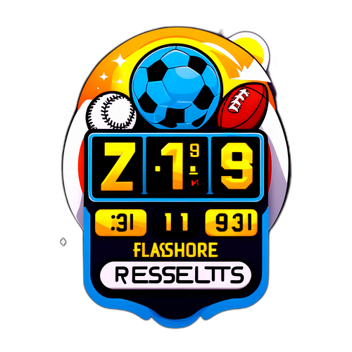 Sports Action Sticker med Scoreboard