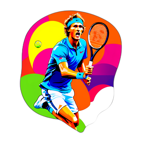 Sticker Dinamico di Zverev in Servizio